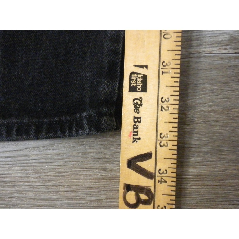 Wrangler Jeans Mens 40x34 Black Denim Cowboy Cut Relaxed Straight Vintage USA - Picture 7 of 8